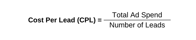 Cost Per Lead Formula
