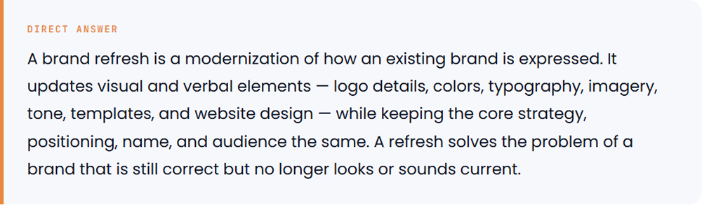 Brand Refresh